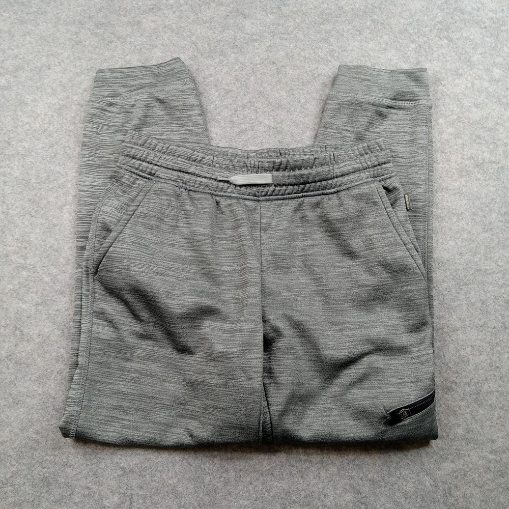 Eddie Bauer Pants Boys Large 14 Gray Fleece Lined Jogger Sweatpants Zip Pocket